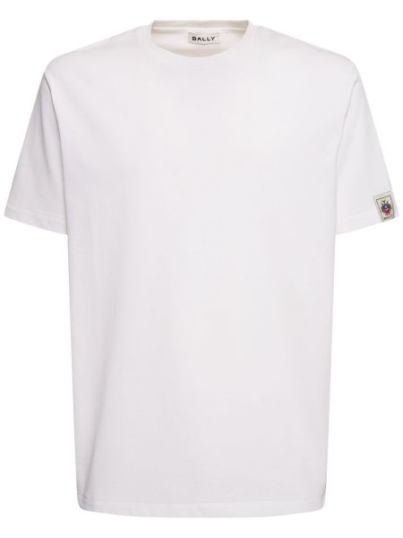 T-shirt di cotone Bally bianco