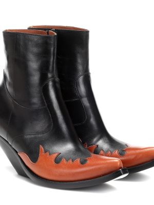 Ankle boots skórzane Vetements czarne
