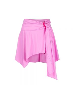 Mini spódniczka asymetryczna The Attico różowa