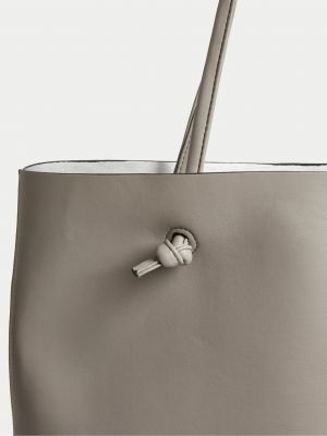Kožená kabelka Marks & Spencer šedá
