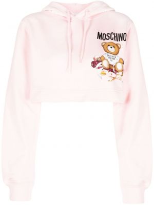 Mikina s kapucňou Moschino ružová