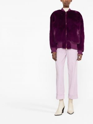 Bomber jaka ar kažokādu Blanca Vita violets