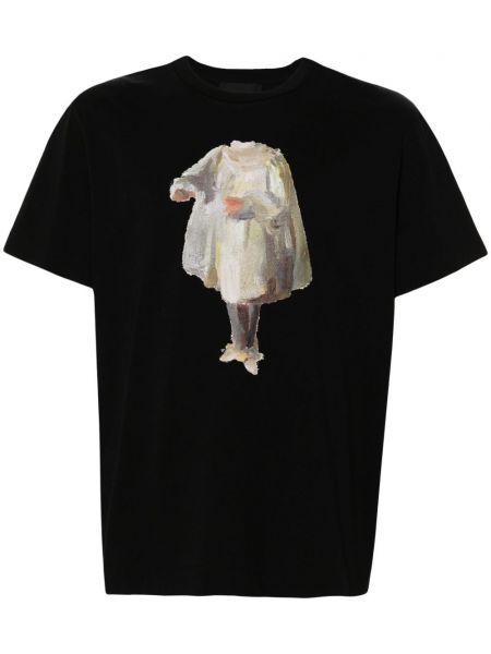 Bomuld t-shirt Simone Rocha sort