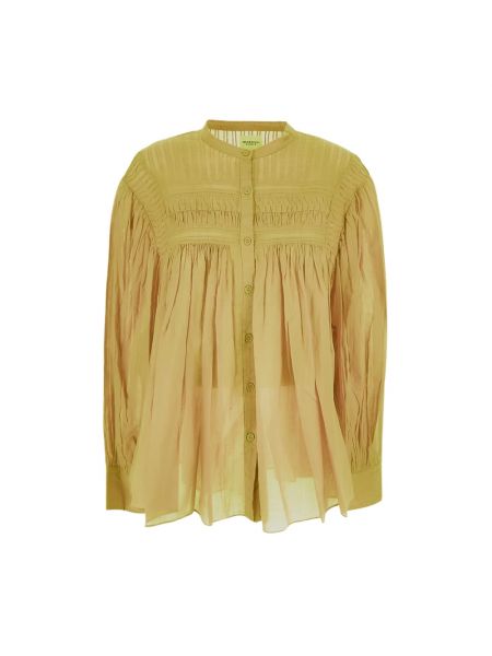 Bluzka bawełniana Isabel Marant Etoile żółta
