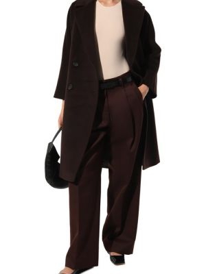 Шерстяное пальто Cinzia Rocca коричневое