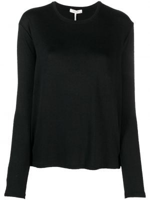 Megztas marškinėliai Rag & Bone juoda
