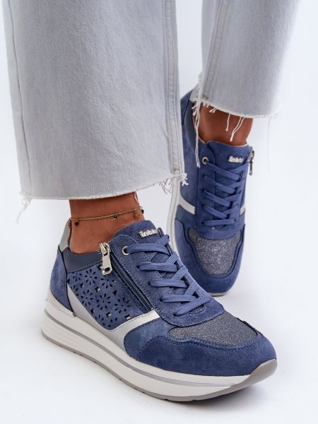 Διάτρητα sneakers με πλατφόρμα Kesi μπλε