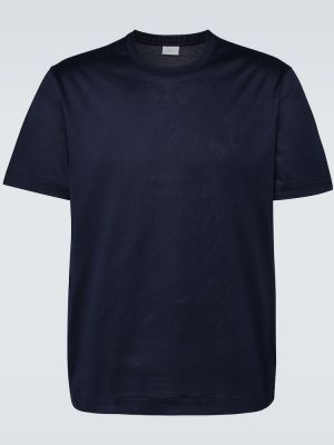 Памучна тениска от джърси Brioni синьо