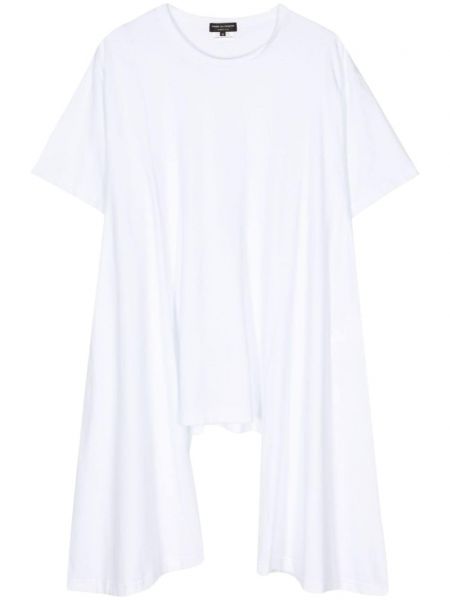 Koszulka bawełniana drapowana Comme Des Garcons Homme Plus biała