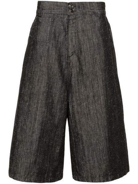 Pantaloni scurți din denim Etro gri