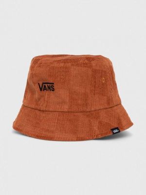 Хлопковая шапка Vans коричневая