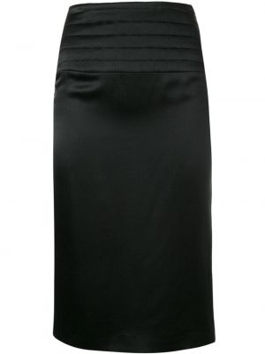 Falda de tubo ajustada Chanel Pre-owned negro