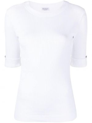 Pamučna bluza Brunello Cucinelli bijela