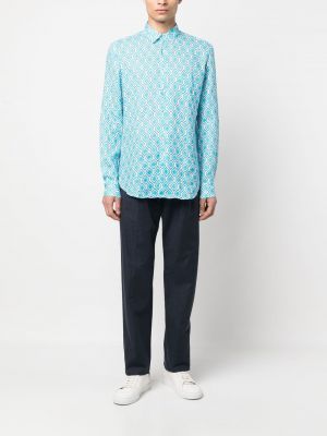 Chemise à imprimé Peninsula Swimwear bleu