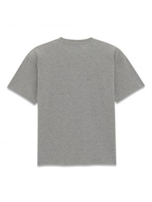 Bavlněné tričko Saint Laurent šedé