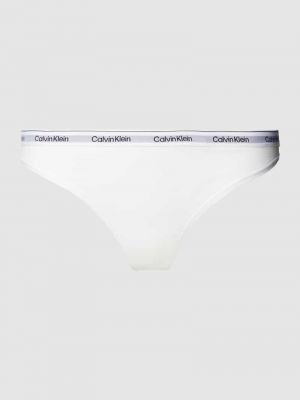 Stringi w jednolitym kolorze Calvin Klein Underwear białe