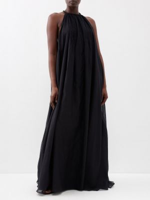 Платье zenith из смесового хлопка с жемчужной вышивкой Thierry Colson черный