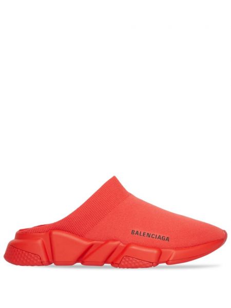 Πλεκτά sneakers slip-on Balenciaga Speed κόκκινο