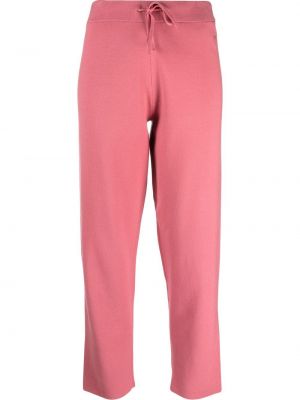 Ravne hlače Tommy Hilfiger roza