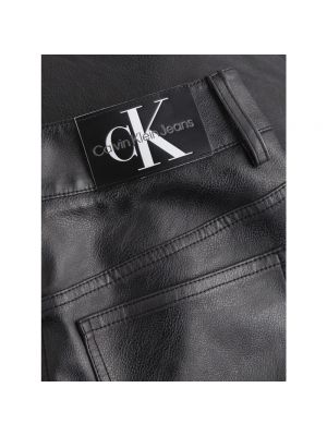 Pantalones rectos Calvin Klein negro