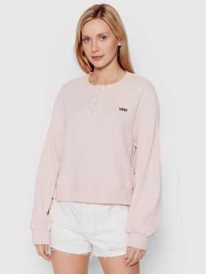 Relaxed fit sportinis džemperis Vans rožinė
