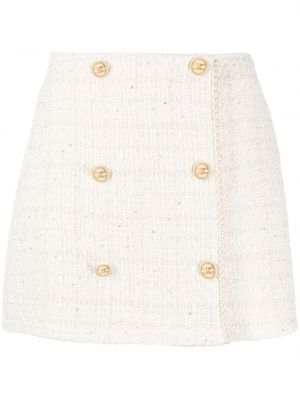 Mini sukně Elisabetta Franchi bílé