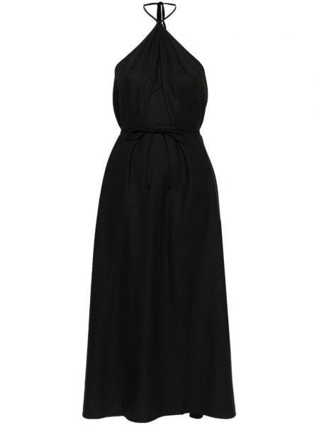 Μεταξωτός μίντι φόρεμα Baserange μαύρο
