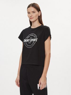 Relaxed fit sportiniai marškinėliai Dkny Sport juoda