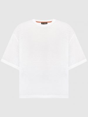Льняная футболка Loro Piana белая