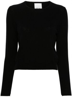 Sweter z kaszmiru z okrągłym dekoltem Allude czarny
