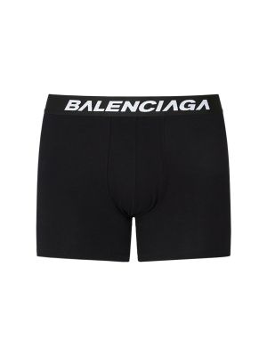 Bavlněné boxerky Balenciaga černé