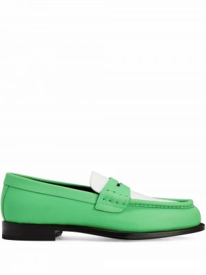 Skinn loafers Giuseppe Zanotti grønn