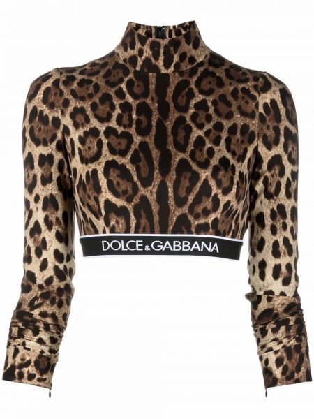 Top con estampado leopardo Dolce & Gabbana