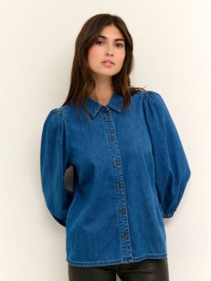 Voľná priliehavá rifľová košeľa Culture modrá