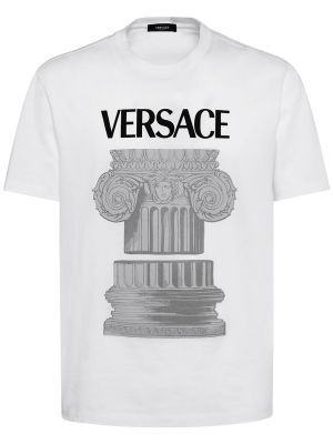 Jersey pamut póló nyomtatás Versace fehér