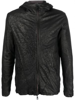 Kožená bunda s kapucí Giorgio Brato černá