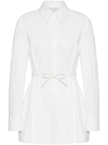 Βαμβακερή ίσιο φόρεμα Valentino Garavani λευκό