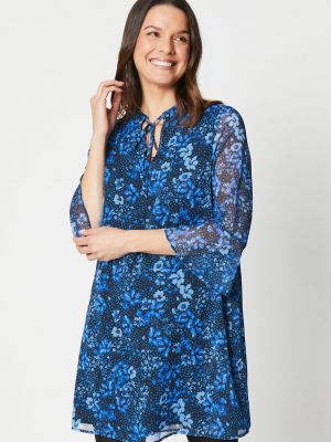 Платье в цветочек с принтом Wallis синее