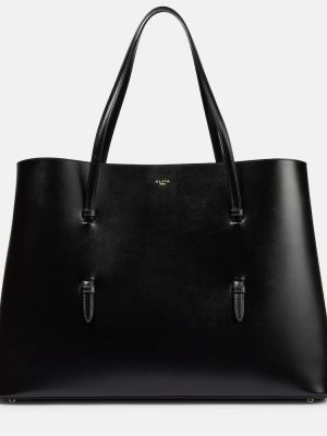 Кожени шопинг чанта Alaã¯a черно