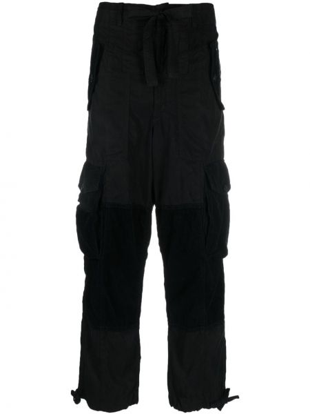 Копринени копринени карго панталони на точки Polo Ralph Lauren черно