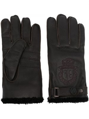 Γάντια με κέντημα με γούνα Billionaire καφέ