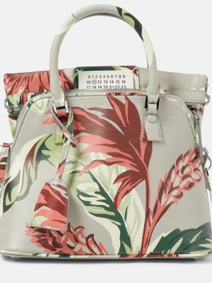 Shopper torbica s cvjetnim printom Maison Margiela siva