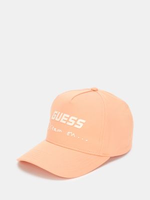 Оранжевая кепка Guess