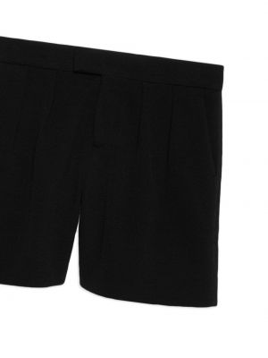 Shorts en laine avec applique Gucci noir