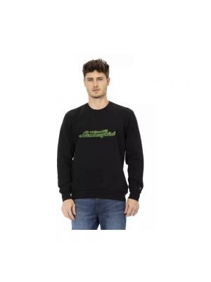 Sweter bawełniany z nadrukiem Automobili Lamborghini czarny