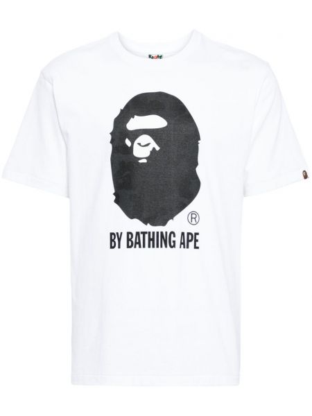 Tričko s potiskem A Bathing Ape® bílé