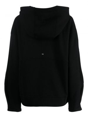 Woll hoodie mit stickerei Made In Tomboy schwarz