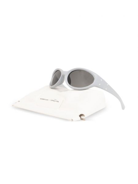 Okulary przeciwsłoneczne skórzane Maison Margiela szare