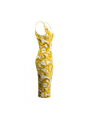Sukienka midi Versace Jeans Couture żółta