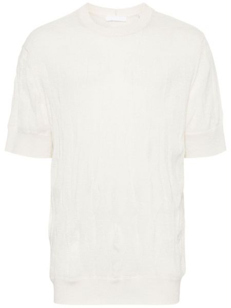 Vlnené tričko Helmut Lang biela